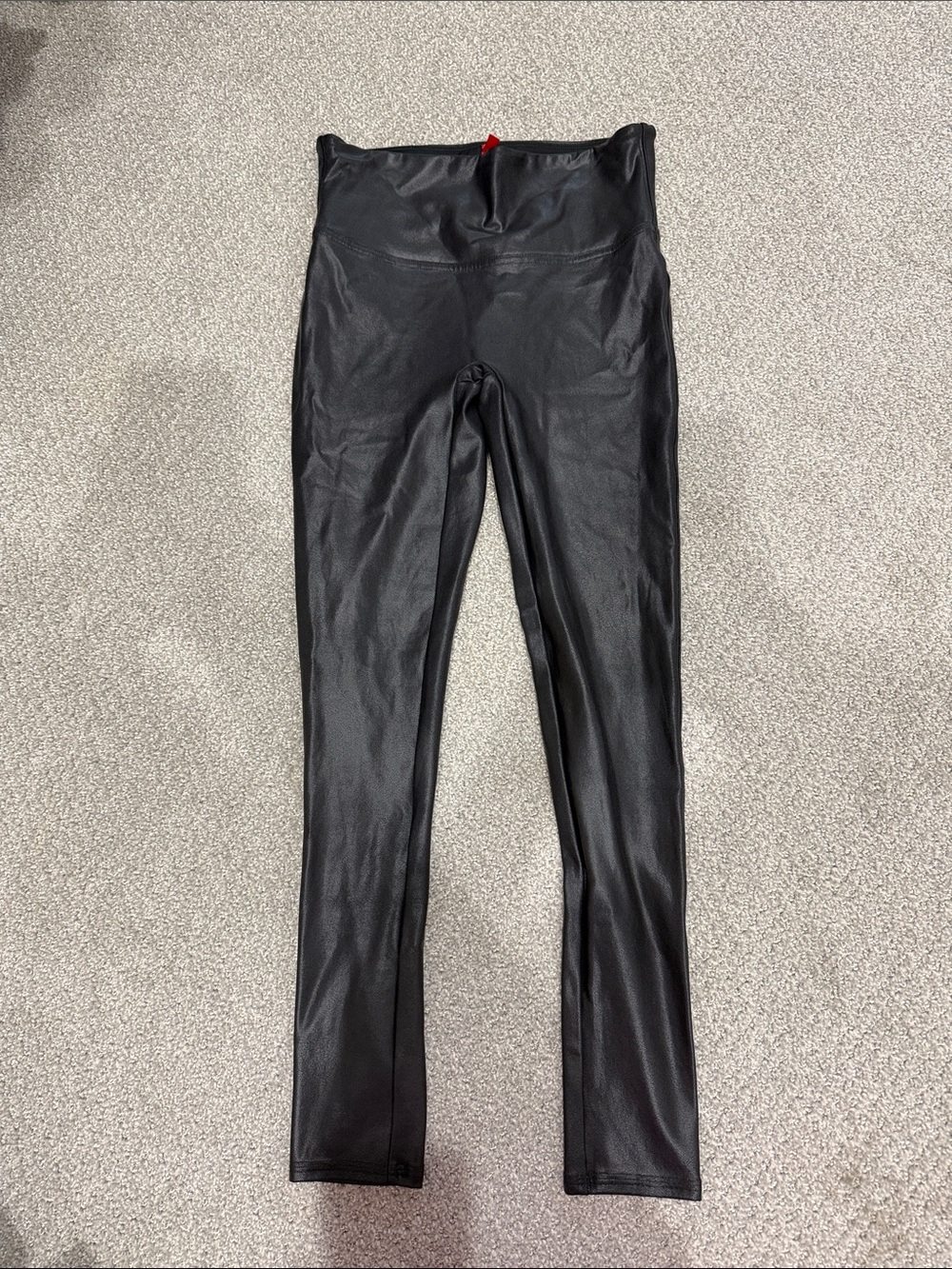 SPANX Black Faux-Leather leggings M